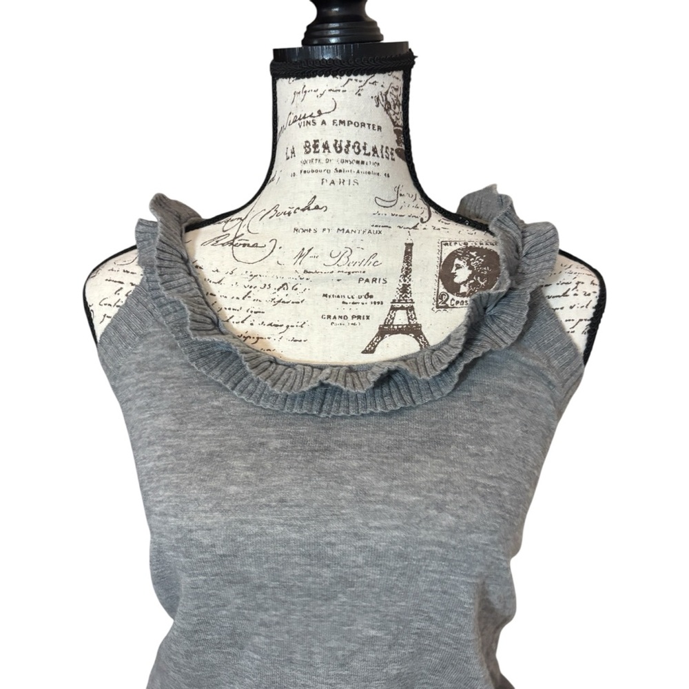 Banana Republic Gray Ruffled Halter Neck Sweater - Picture 5 of 11